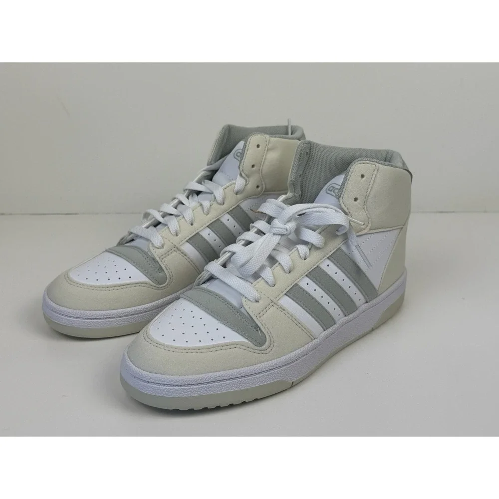 Adidas‎ Break Start Mid J Sneakers Size 6Y Mid-Top White/Grey Basketball IH7979